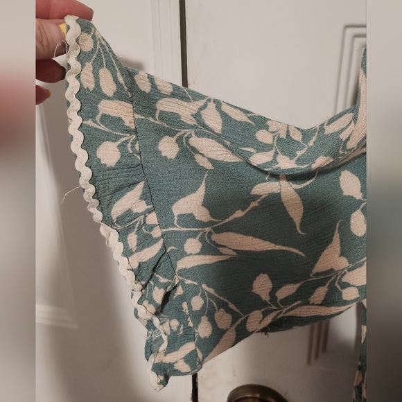 Weekend Suzanne Betro Women's Tunic Shirt Size 1X Green/Cream - Picture 4 of 8